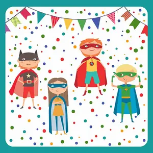Paper napkins Papstar 33 x 33 cm Superhero design, 3-ply, 20 pcs