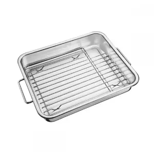 Roasting Pan with Racks Tramontina BR0161409/380 39×33×6 cm, 18/10 Stainless Steel