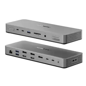 Laptop dock / port replicator ALOGIC TB4DU4 — Wired Thunderbolt, 96W, SD/MicroSD reader, 3.5mm, Aluminium/ABS