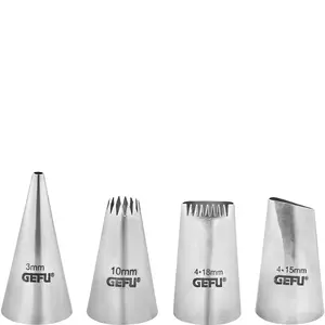 Pastry and Cake Decorating Tool Set GEFU 13761, Stainless Steel, 4 Pieces