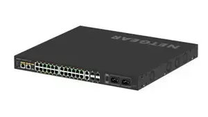 Pārvaldāms slēdzis Netgear AV LINE M4250-26G4F-POE GSM4230UP – 26 porti, PoE atbalsts, 4 SFP+ uplinki