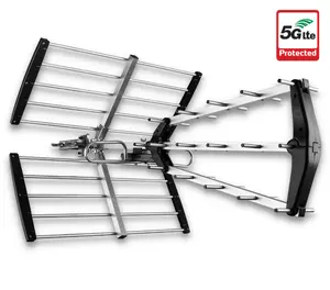 Āra UHF TV antena ESTAR T-1115 — 470–790 MHz, 15 dB, alumīnija/melna, dziļums 795 mm