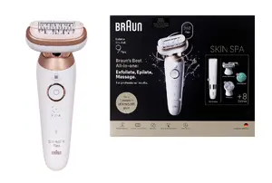Epiliators BRAUN Silk·épil 9 9-481 3D Flex SkinSpa Wet & Dry — epilators ar 3D Flex galviņu, piemērots mitrai un sausai lietošanai