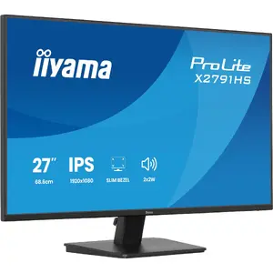 iiyama ProLite X2791HS-B1 Datora Monitors 27 Collas Full HD IPS LED Melns 1920 x 1080 Pikseļi 120Hz Iebūvēti Skaļruņi AMD FreeSync VESA Stiprinājums