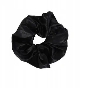 Rosfix Lilu satīna matu gumija scrunchie Melna