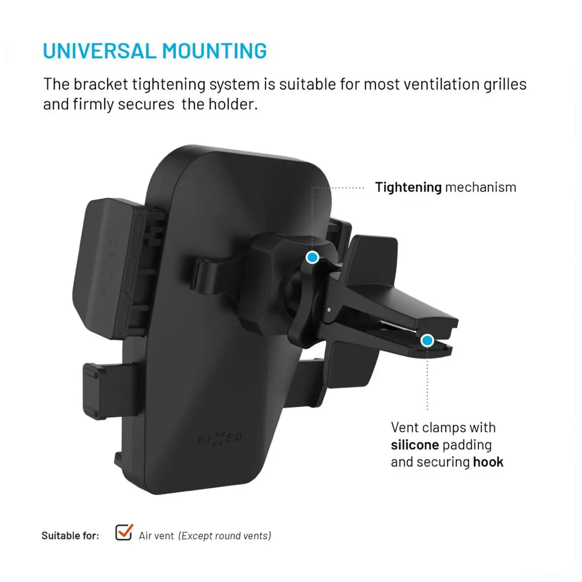 FIXED Iconiq Vent bike phone holder (black) Photo 5