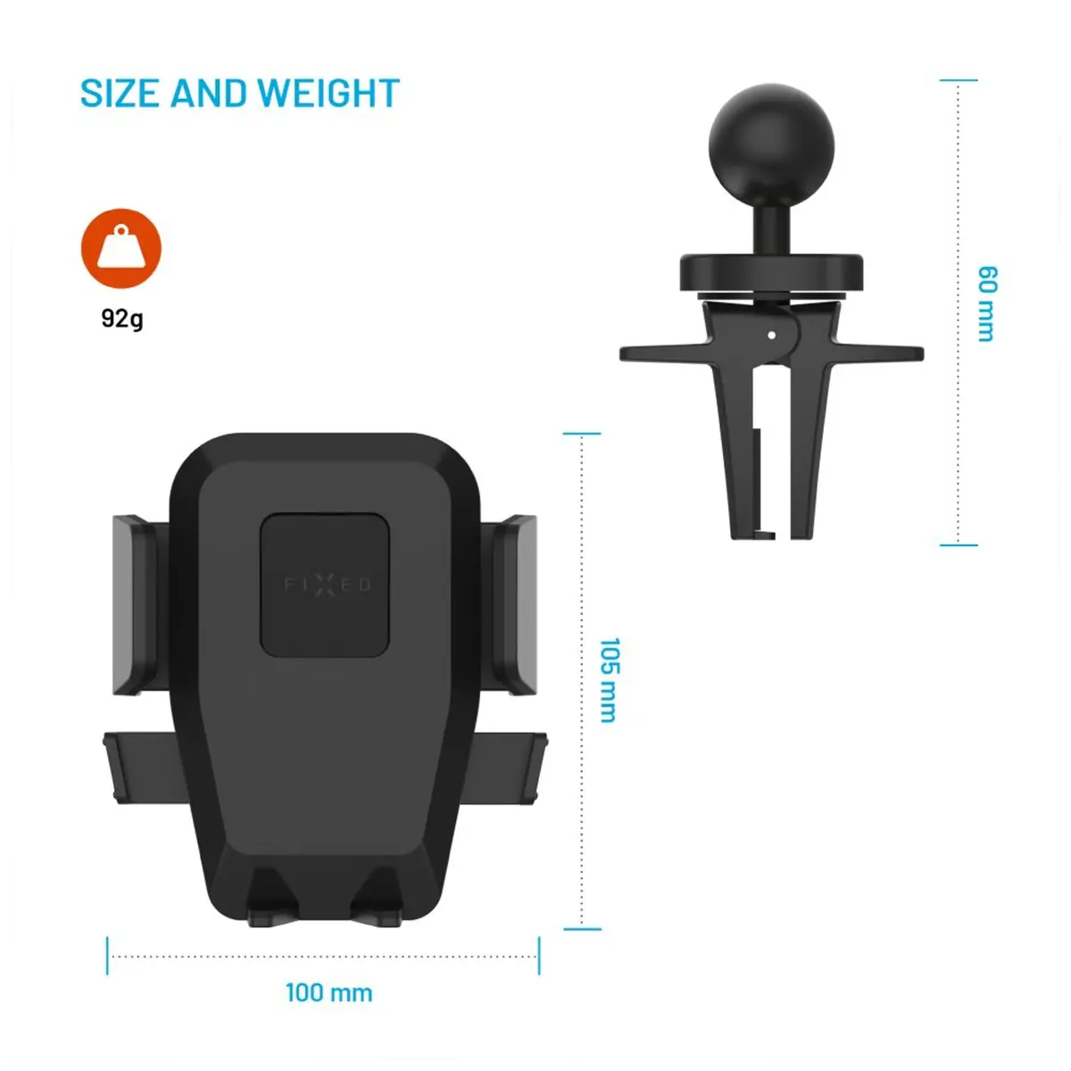FIXED Iconiq Vent bike phone holder (black) Photo 7