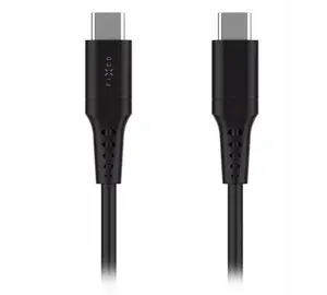Кабель USB-C — USB-C FIXED FIXDLS-CC03-BK, 0,3 м, USB 2.0, поддержка PD, 60 Вт, жидкий силикон, черный
