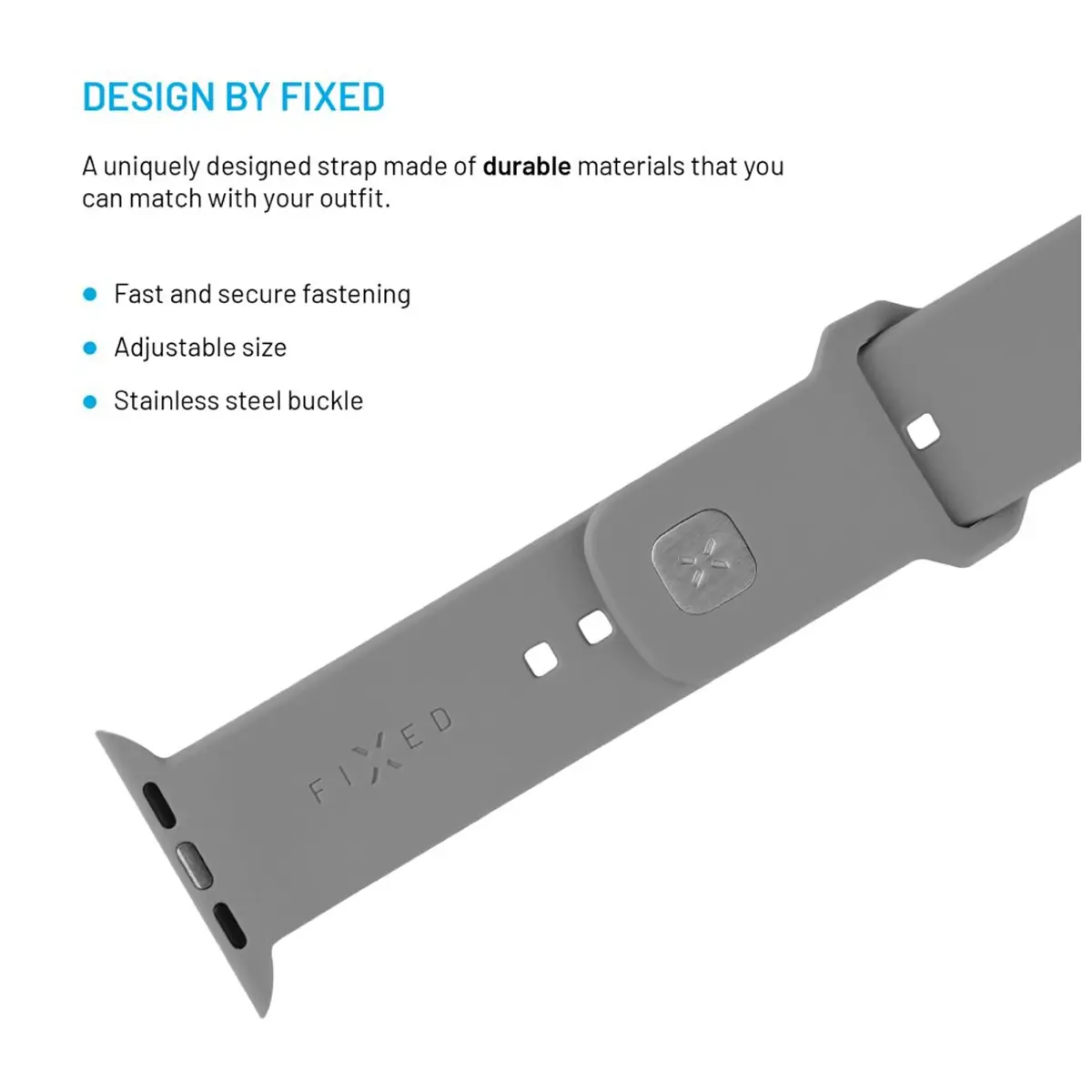 Silicone Sporty Strap for Apple Watch 42/44/45/46mm – FIXED Photo 4
