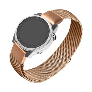 Ремешок FIXED Mesh Strap для Garmin QuickFit 20 мм, розовое золото — для совместимых моделей Garmin