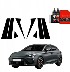 Melna plēve uz statņiem GrizzGlass BodyShield priekš Cupra Leon Sportstourer (2024–2025) — komplekts 8 statņiem