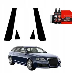 GrizzGlass BodyShield black pillar film for Audi A6 C6 Avant Facelifting (2008–2011) [4w1]