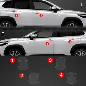 Protective film GrizzGlass BodyShield for Toyota Corolla Cross (2022–2025) — set for door handle areas, 4 pieces