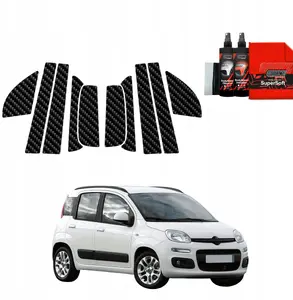 GrizzGlass BodyShield karbonizēta plēve statņiem Fiat Panda 3 Hatchback 5D (2011–2016) komplekts 10‑1