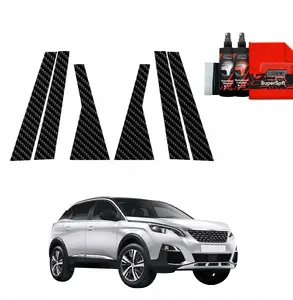 Aizsargplēve ar oglekļa rakstu GrizzGlass BodyShield uz statņiem Peugeot 3008 (2016–2024) 6‑1