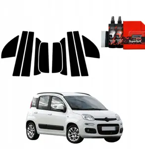 Window pillar film GrizzGlass BodyShield for Fiat Panda 3 Hatchback 5D (2011–2016) – black