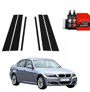 Aizsargplēve ar oglekļa efektu uz statņiem GrizzGlass BodyShield BMW 3 E90 Sedan Pre‑LCI (2004–2008) 6‑1