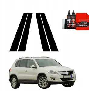 Window pillar film GrizzGlass BodyShield for Volkswagen Tiguan 5D (2007–2011) black – set 4-in-1