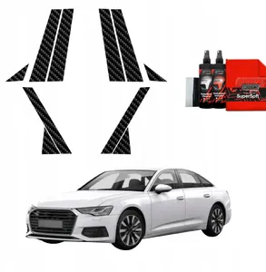 Oglekļa izskata statņu plēve GrizzGlass BodyShield Audi A6 C8 sedanam (2018–2023) — komplekts 10 in 1