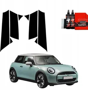 Protective pillar film GrizzGlass BodyShield for Mini Cooper S (2023–2025) — black, set 8-in-1