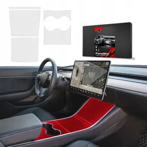 Protective Matte Interior Film GrizzGlass PianoSkin for Tesla Model Y (2020–2024) 4-in-1