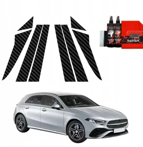 Protective carbon-look pillar film GrizzGlass BodyShield for Mercedes A-Class W177 (2018–2025) 8-piece set
