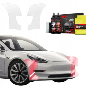 Aizsargplēve bamperim GrizzGlass BodyShield priekš Tesla Model 3 (2017–2020) 2‑1