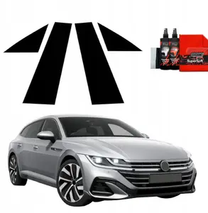 Window pillar film GrizzGlass BodyShield for Volkswagen Arteon (2024–2025) — black, set for 4 pillars