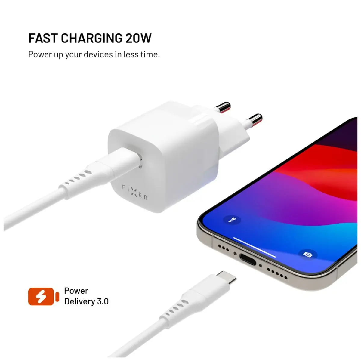 FIXED USB-C дорожное зарядное 20 Вт Photo 3