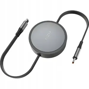 Портативное зарядное устройство FIXED Retractable Cable USB-C—USB-C 1 м PD 100W 480Mbps серый