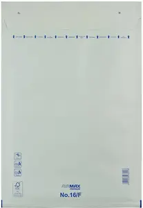 Bubble Mailer Vrige Airmax No. 16/F 240×350 mm outer, 220×340 mm inner, 100 pcs white