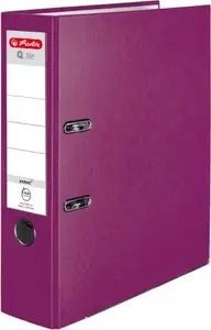 Ring binder HERLITZ lever A4 80 mm berry — capacity 80 mm, A4 documents
