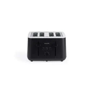 Toaster Salter EK5565MBLKFVDE Kuro 4-slice, black — compact stainless steel, variable browning dial