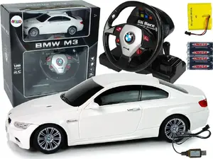 Радиоуправляемая модель LEANToys BMW M3 1:18 белая 2.4 ГГц пульт-руль звук и свет