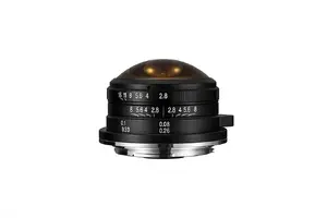 Plašleņķa fisheye objektīvs Venus Optics Laowa 4mm f/2.8 priekš MILC, 7 elementu/6 grupu konstrukcija, saderīgs ar Canon, garums 25,5 mm, 135 g