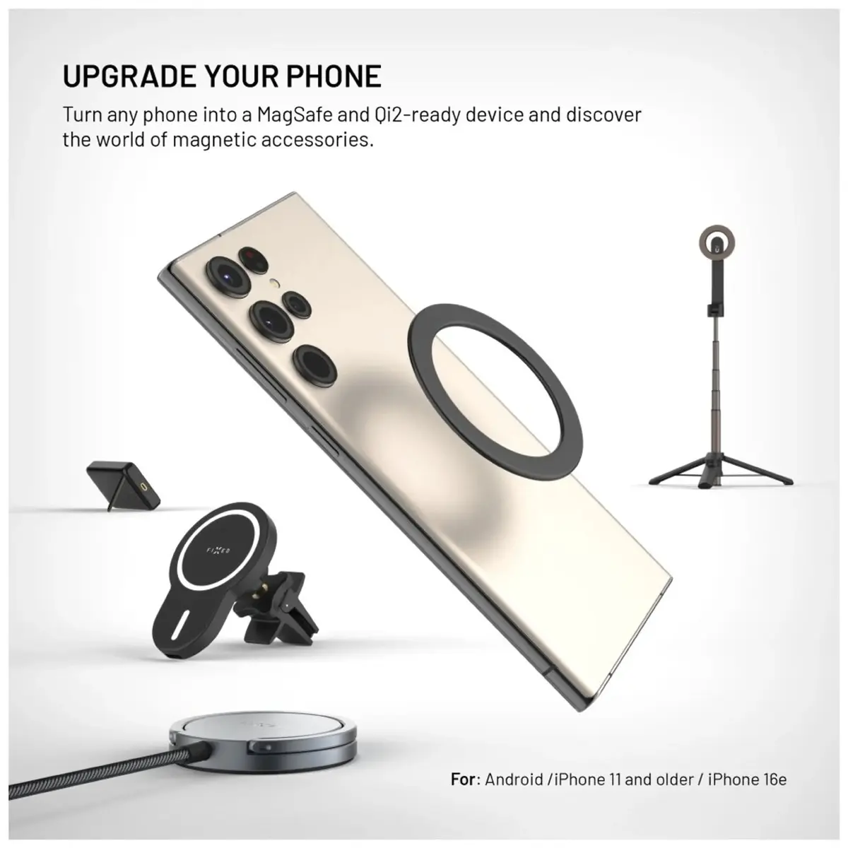 FIXED MagPlate black — passive phone holder Photo 3