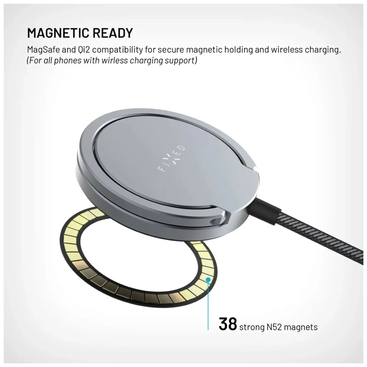 FIXED MagPlate black — passive phone holder Photo 4