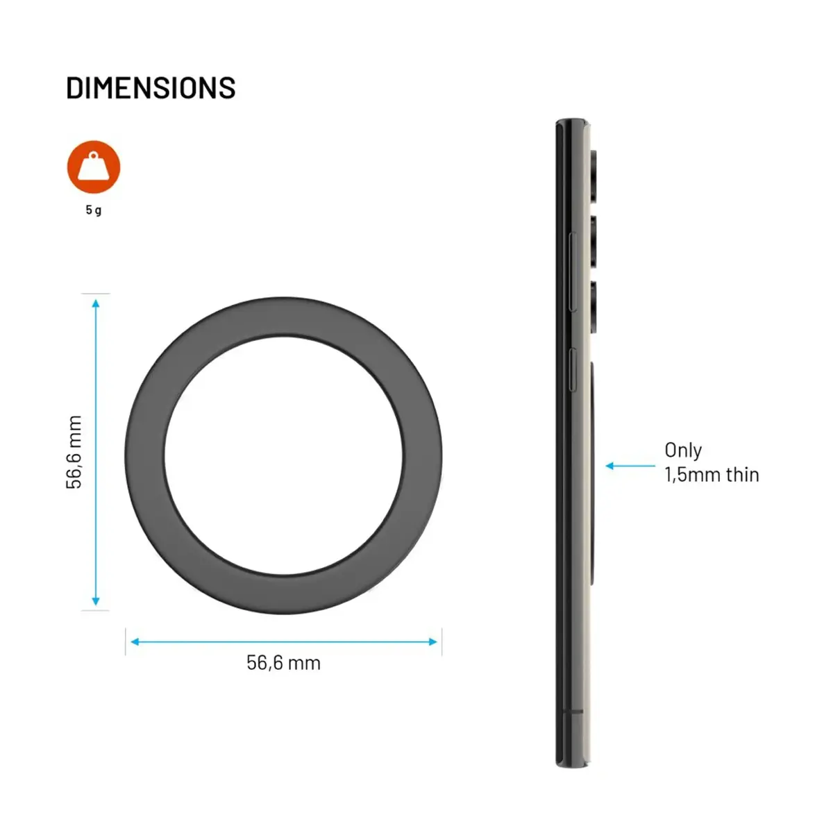 FIXED MagPlate black — passive phone holder Photo 6