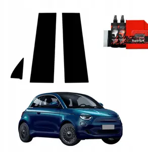 Glass protection film GrizzGlass BodyShield for Fiat 500 (2016–2025) — black, 3-in-1