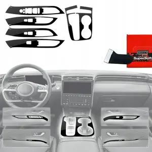 Interior PianoSkin Glossy trim film GrizzGlass for Hyundai Tucson N-Line (2021–2024) 5-in-1