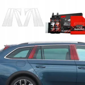 Aizsargplēve statņiem GrizzGlass BodyShield Skoda Superb 3 Combi (2015–2019), komplekts 8 gab.