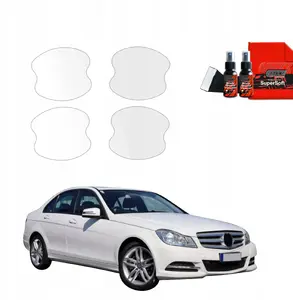 Aizsargplēve GrizzGlass BodyShield Mercedes-Benz C-Class W204 sedans facelift 2011–2014 — komplekts durvju rokturu zonām (4 gab.)