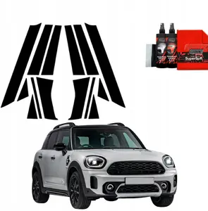 Car pillar film GrizzGlass BodyShield for Mini Countryman (2023–2025), black, set 14-in-1