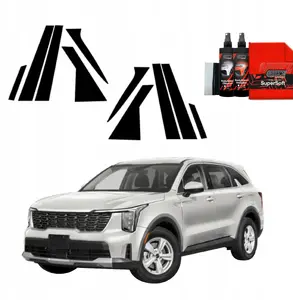 GrizzGlass BodyShield melna plēve stabiņiem Kia Sorento (2023–2025) — komplekts [10in1]