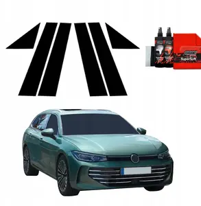 Защитная стеклянная пленка GrizzGlass BodyShield для Volkswagen Passat B9 (2024–2025) — черная, набор 6 в 1