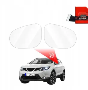 Car mirror rain protection film GrizzGlass ZeroDrop for Nissan Qashqai (2013–2017)