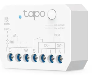 Switching actuator TP-LINK Tapo S110E(UN) — 7 channels, AC 100–250V, max 150W, 2.4GHz