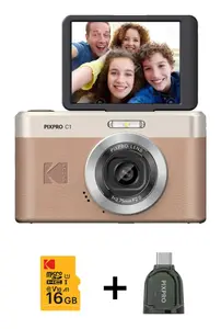 Compact camera Kodak PIXPRO C1BN — 13 MP CMOS 1/3" sensor, 4160×3120, Full HD, 2.8" display, brown
