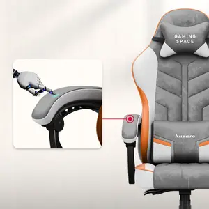 Игровое кресло huzaro Force 2.7 Grey — эргономичное, с регулировкой высоты и наклона