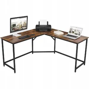 Corner writing desk VidaXL LWD73X, brown/black